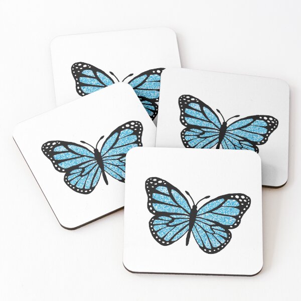 Item preview, glitter blue monarch designed and sold by allielibby.