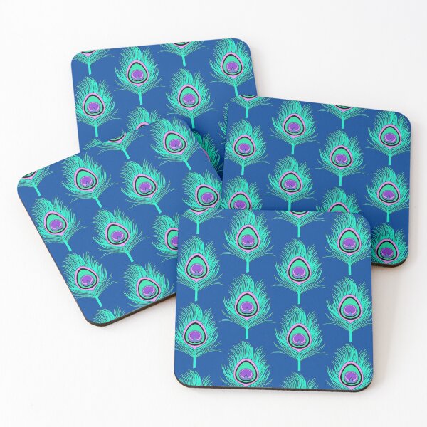 Item preview, Peacock Feathers, Cobalt Blue designed and sold by Marymarice.