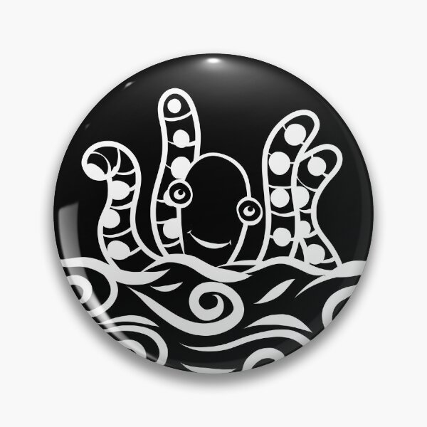 Artikelvorschau, Freundlicher schwarzer Oktopus-Cartoon entworfen und verkauft von SubtleSplit.