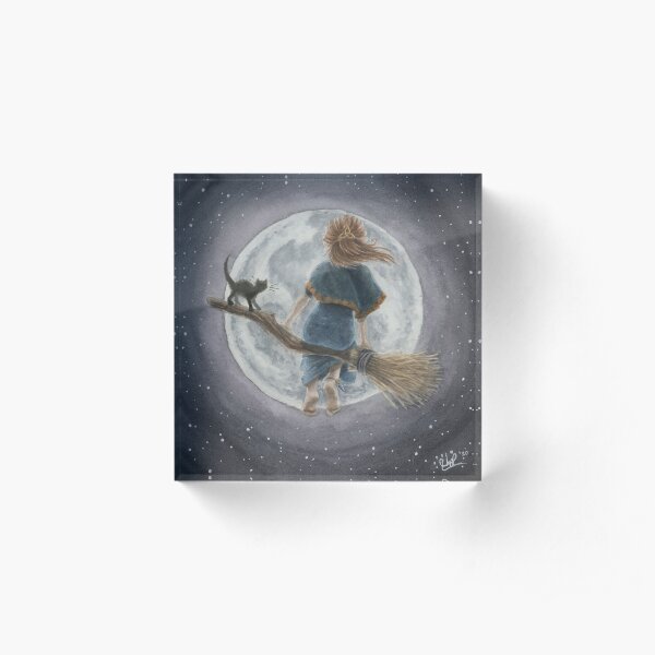 Luna and the Moon Acrylic Block