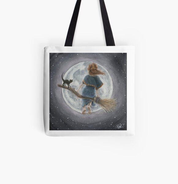 Luna and the Moon All Over Print Tote Bag