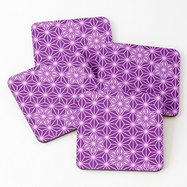 Item preview, Japanese Asanoha pattern - amethyst purple designed and sold by Marymarice.