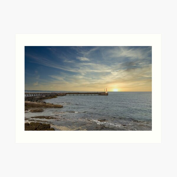 Amble Lighthouse Art Print