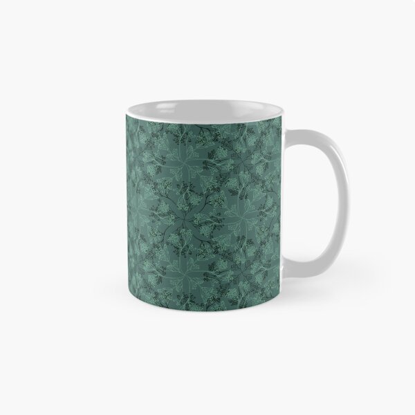 Item preview, Floral lacy seamless pattern on dark gray green. Wild herbs. Wild life designed and sold by Yulia Chepurova.