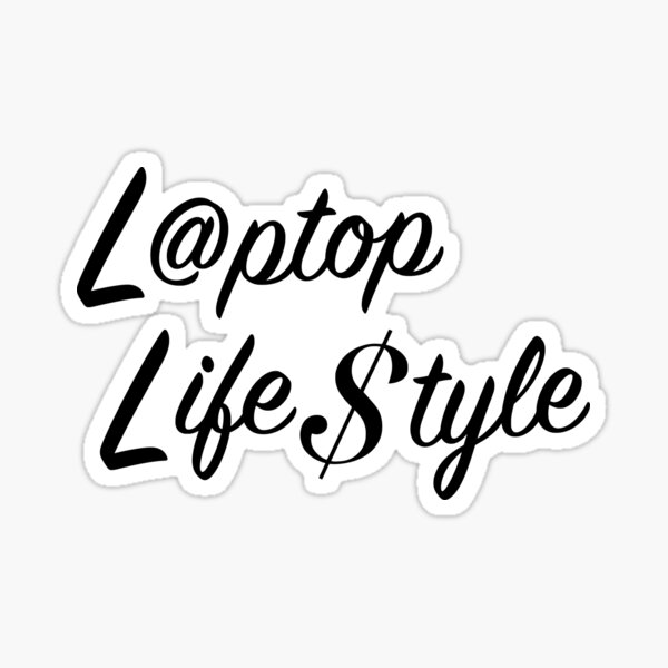 Laptop Lifestyle - for light background Sticker