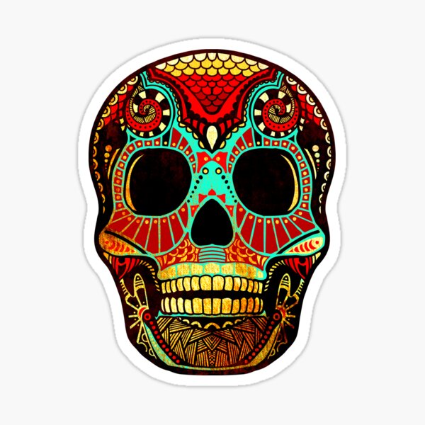 Grunge Skull No.2 Sticker
