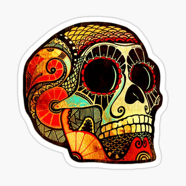 Grunge Skull Sticker
