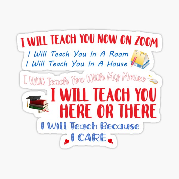 Teacher Distance Learning Sticker