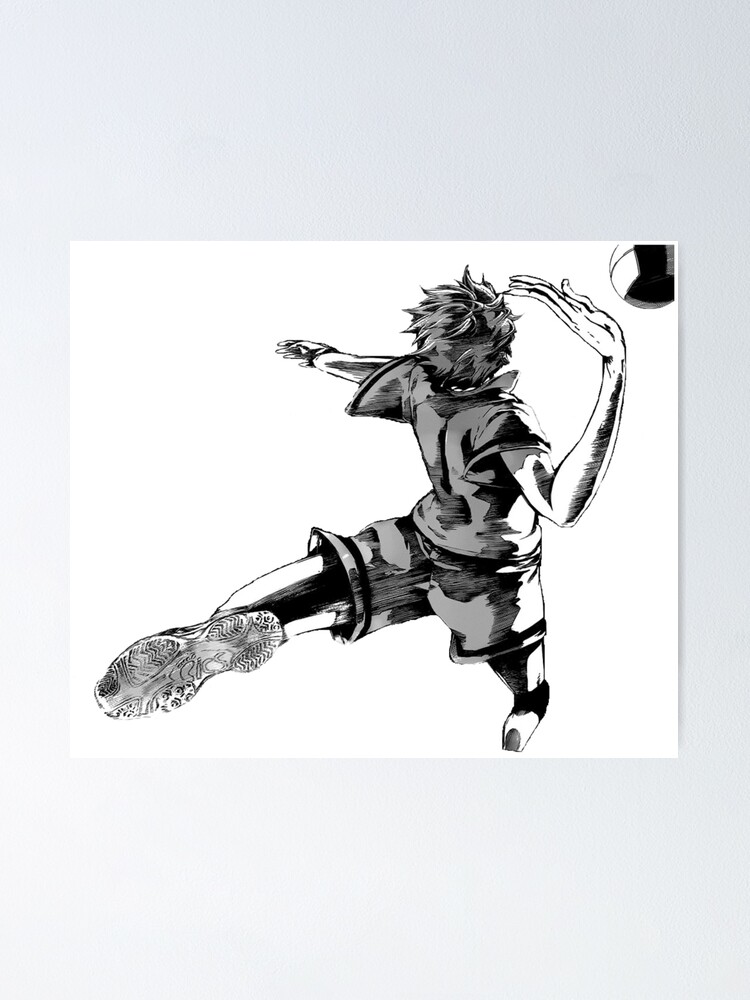 Shoyo Hinata Haikyuu Spike Poster By Elsogoals Redbubble