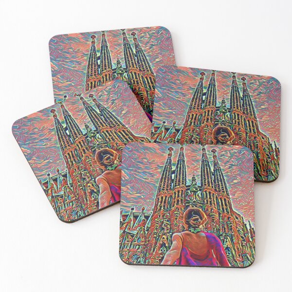 Item preview, Spain Sagrada Familia Artistic Illustration Corrosive Style designed and sold by D4li98.