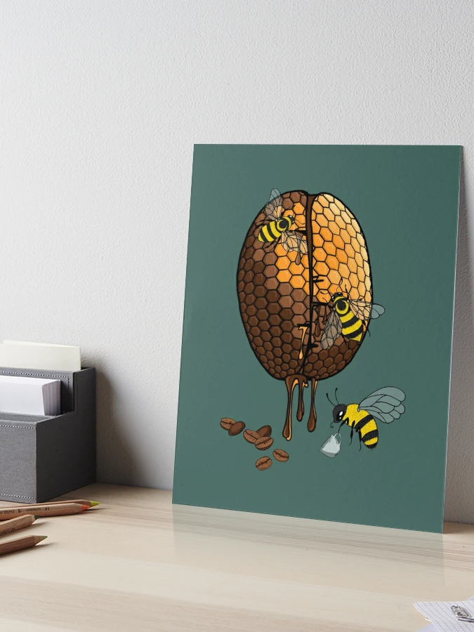 Digger Bee Beehive Watercolour Illustration 4 Art Print by Flora