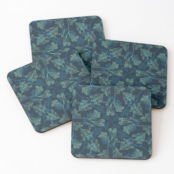 Item preview, Floral lacy seamless pattern on dark blue. Wild herbs. Wild life designed and sold by Yulia Chepurova.