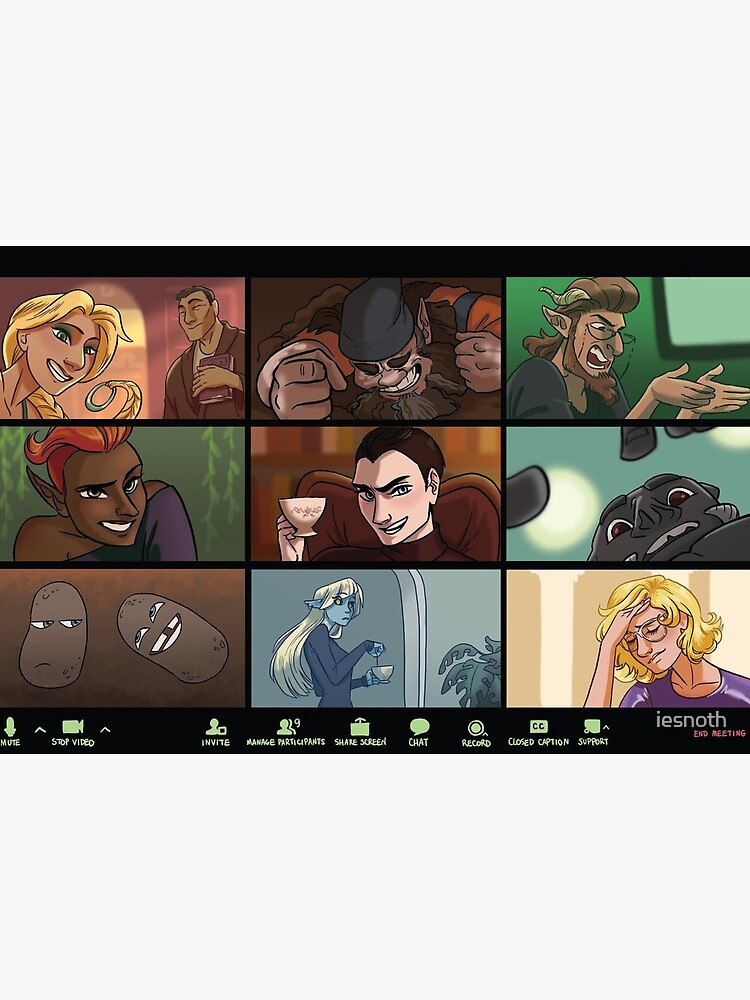 Artemis Fowl Zoom Meeting Art Board Print By Iesnoth Redbubble