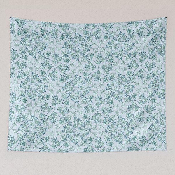 Item preview, Floral lacy seamless pattern light blue. Wild herbs. Wild life designed and sold by Yulia Chepurova.
