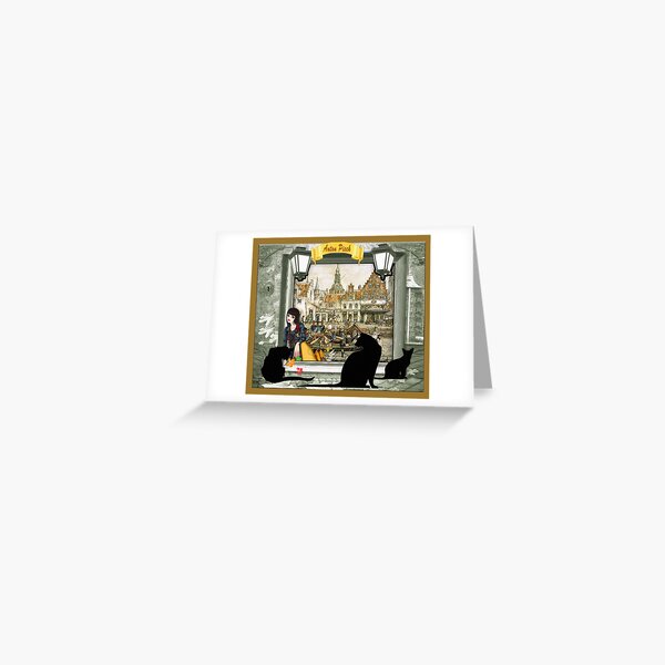 November - Canals in old Amsterdam Greeting Card