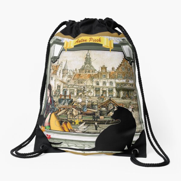 November - Canals in old Amsterdam Drawstring Bag