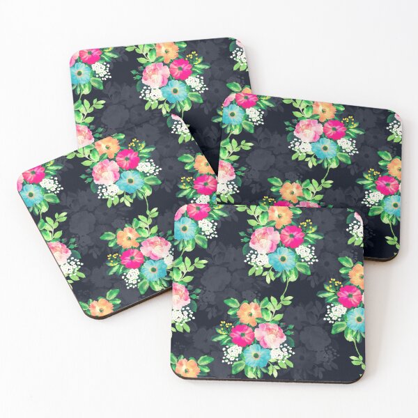 Item preview, Watercolor Vintage Roses Floral Dark Blue Design designed and sold by InovArtS.