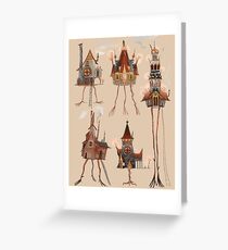 Baba Yaga Houses Greeting Card