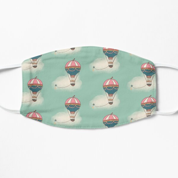 Hot Air Balloon with Bird Flat Mask