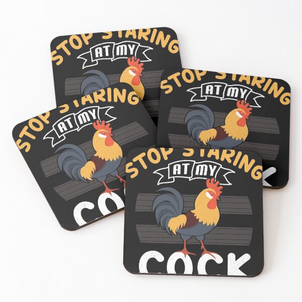 Item preview, Funny Chicken Joke design Stop Staring at My Cock Tee graphic designed and sold by Lisbob.