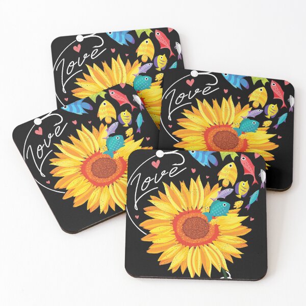 Item preview, I Love Sunflowers and Fishing Gift Design Idea print designed and sold by Lisbob.