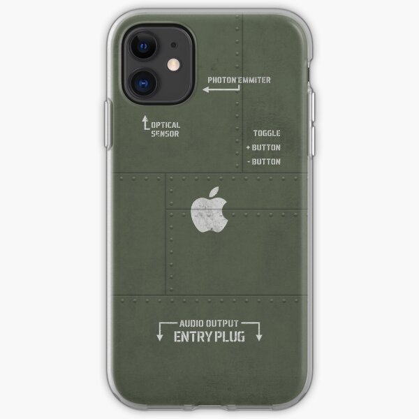 Military Green with White iPhone Soft Case
