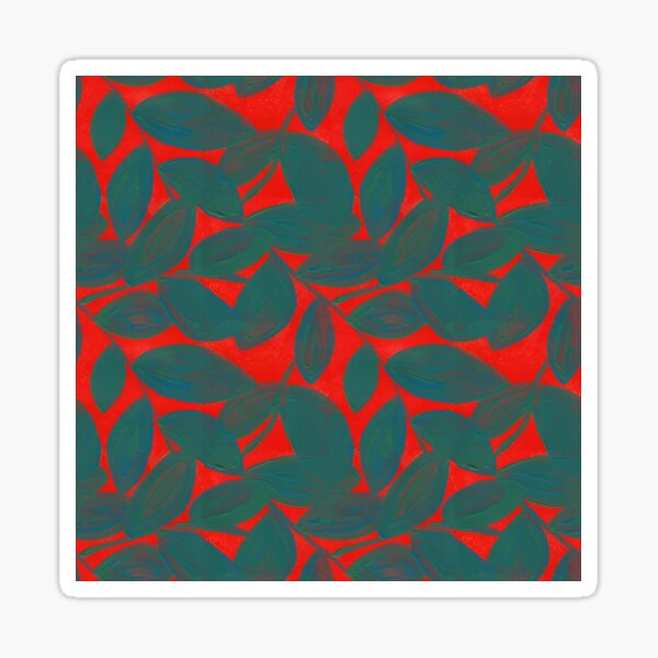 Blätter in blau grün Sticker