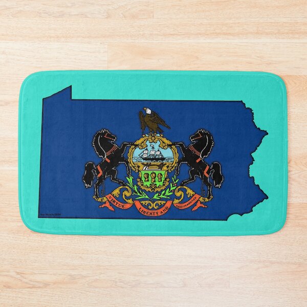 Item preview, Pennsylvania Map With Pennsylvania State Flag designed and sold by Havocgirl.