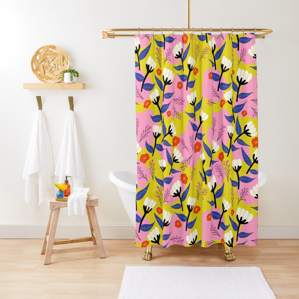"Bold Flora" Shower Curtain by Hejamieson Redbubble