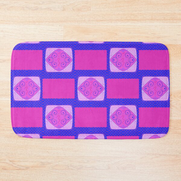 Item preview,  pink polka dots and round lines figure inspired by pastel colors. Its rhombus shape will show blankets and colcas designed and sold by MollyStore.