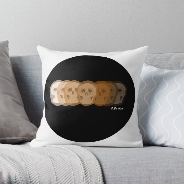 Skulls - We all human and every human life matters Throw Pillow