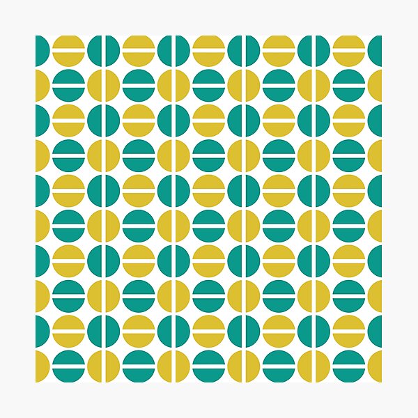 Item preview, Geometric Circles (teal/mustard) designed and sold by Design Minds Boutique.