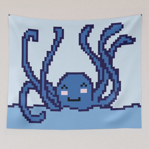 Item preview, Cute Purple Pixel Octopus designed and sold by SubtleSplit.