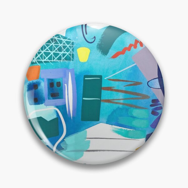 Item preview, Turquoise Interior Abstract Art Print designed and sold by lisavrobinson.