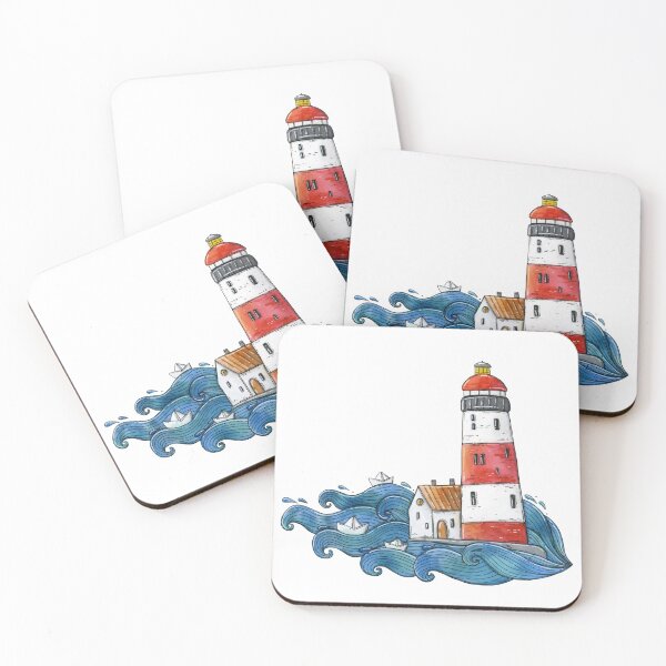 Item preview, Lighthouse on waves designed and sold by taniasamoshkina.