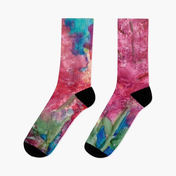 Item preview, Valerian Floral:    Vibrant Abstraction Watercolour Painting. designed and sold by Angela Haig-Harrison.
