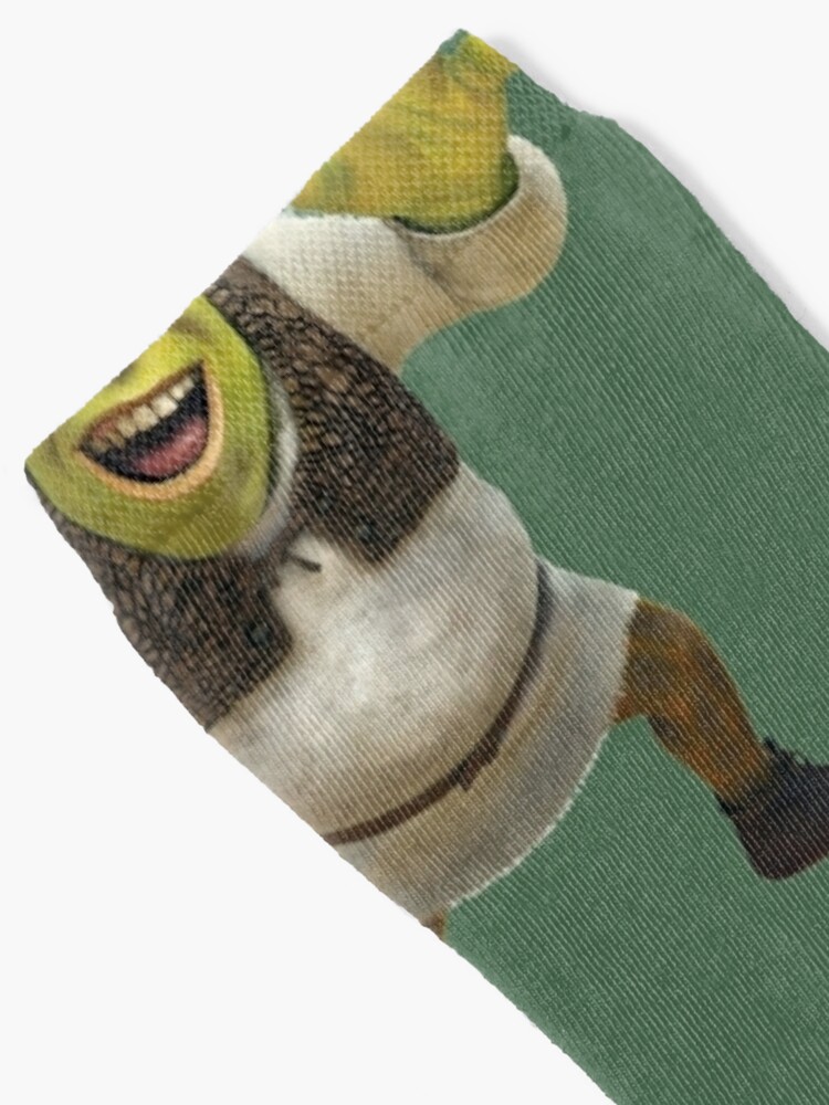 Shrek Meme Face Crew Socks