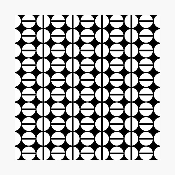 Item preview, Geometric Circles (white/black) designed and sold by Design Minds Boutique.