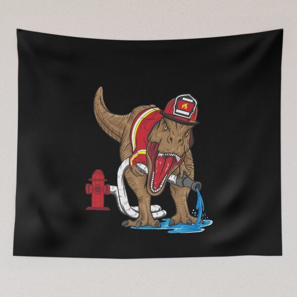 Item preview, Firefighter T Rex Dinosaur Kids designed and sold by Captain Mood.