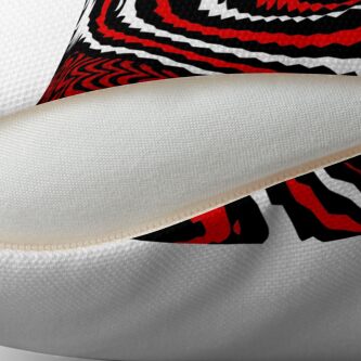 Alternate view of TheCoffeeCupLife: Alejandro's Red, White, & Black Throw Pillow
