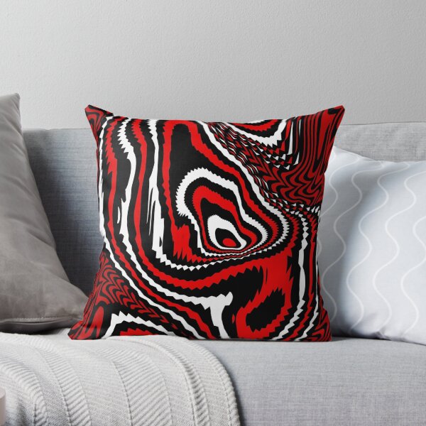 TheCoffeeCupLife: Alejandro's Red, White, & Black Throw Pillow