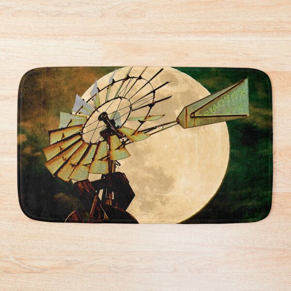 Item preview, Rustic Night Windmill Moon Country Art Farmhouse Art Digital Download A544 designed and sold by byNicol.