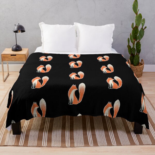 Item preview, Folk Fox true black background designed and sold by Hejamieson Designs.