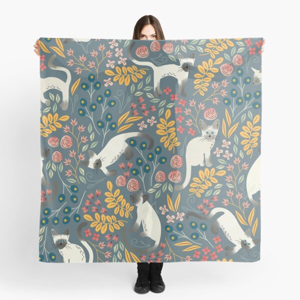 Item preview, Siamese Garden Blue designed and sold by inkblotcreative.