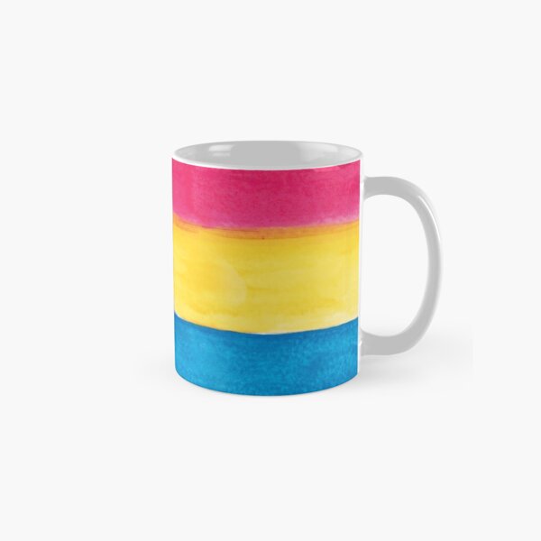 pansexual flag - pride flag watercolor Classic Mug