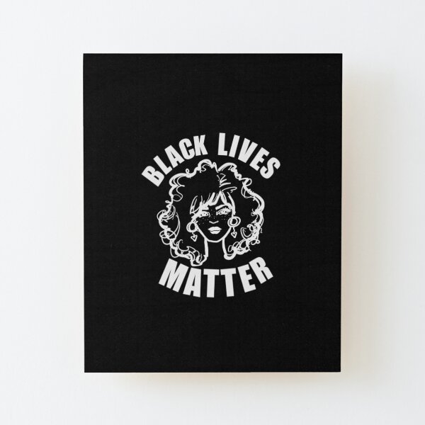 Black Lives Matter - dark colorway Wood Mounted Print