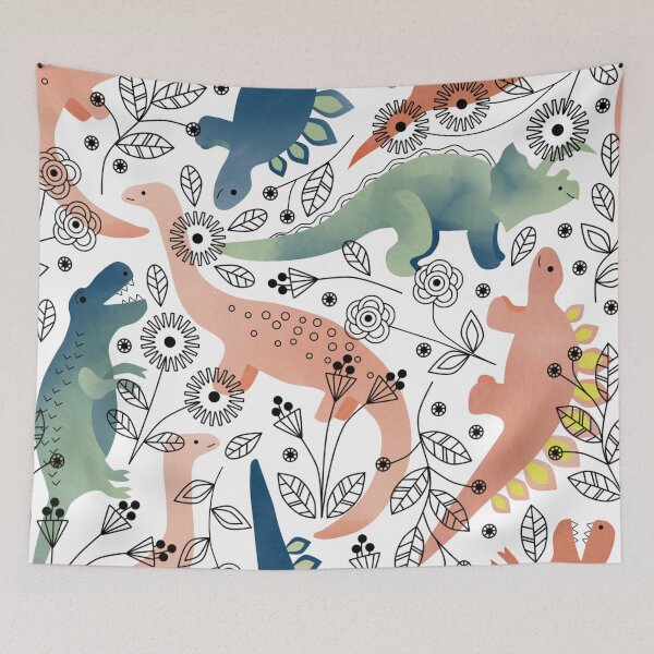 Item preview, Dinos in the Garden designed and sold by inkblotcreative.