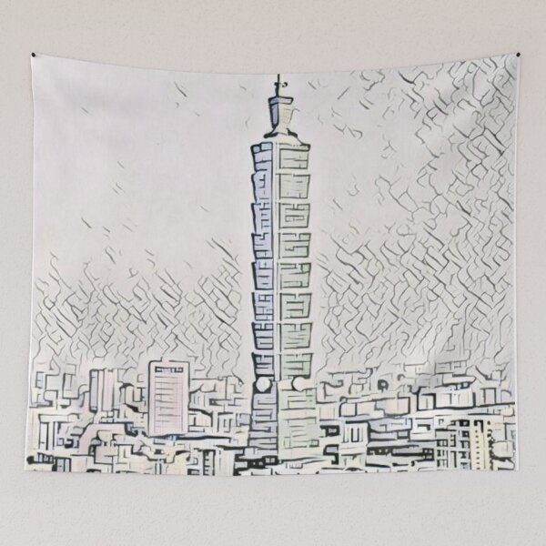 Item preview, Taiwan Taipei 101 Artistic Illustration Pencil Style designed and sold by D4li98.