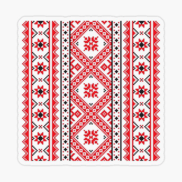 #Ukraine #Pattern - Ukrainian Embroidery: вишивка, vyshyvka #UkrainianPattern #UkrainianEmbroidery Transparent Sticker