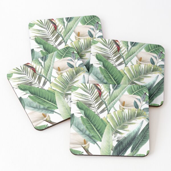 Item preview, Seamless floral pattern with tropical plants designed and sold by Olga Melikhova.